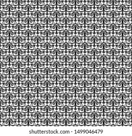 black decorative pattern on a white background