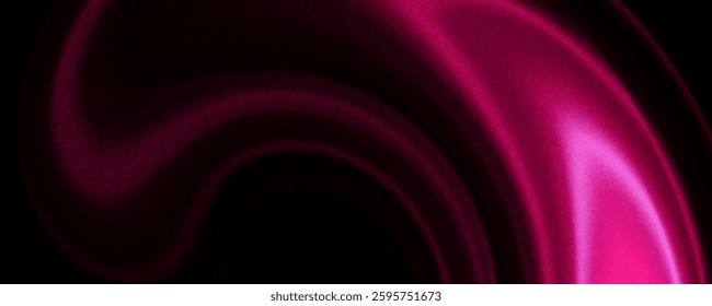 Black deep dark violet purple fuchsia magenta pink white abstract background. Color gradient ombre blurred wave. Grain noise mesh particle