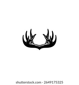 black deer antler design logo
