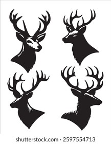 Black Deer Head Silhouette: Iconic Wildlife Artwork