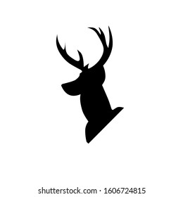 black deer head vector design