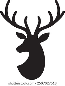 Schwarzes Hirsch Silhouette Vektor Design