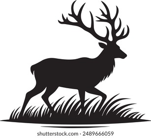 a black deer vector design