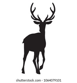 Deer Vector Black White Hand Drawn Stock Vector (Royalty Free) 1466432849