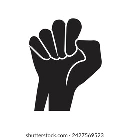 black defiant hand vector Illustrated