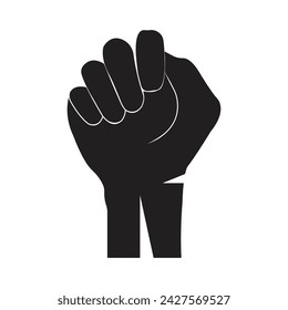 black defiant hand vector Illustrated