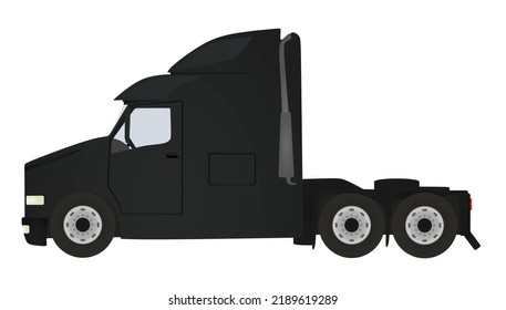 Black delivery truck. vector illustration
