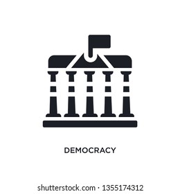 black democracy isolated vector icon. simple element illustration from united states concept vector icons. democracy editable logo symbol design on white background. can be use for web and mobile