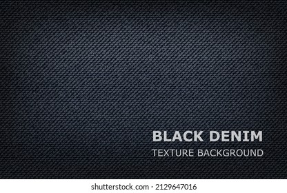 Black denim jeans texture. Vector pattern background. Can be used for wallpaper, wrapping, banner, web page, presentation, business card template 