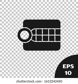 Black Dentures model icon isolated on transparent background. Dental concept.  Vector Illustration