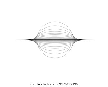 elemento de círculo de diseño negro sobre el vector de fondo blanco