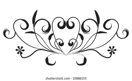 Black design element isolated on white