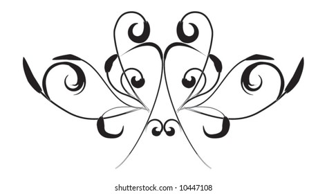 Black design element isolated on white