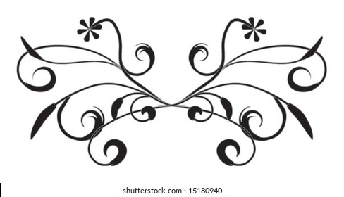 Black design element isolated on white