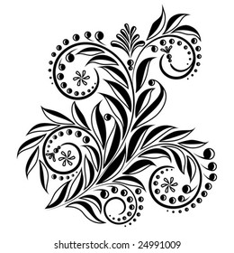  Black design element on a white background