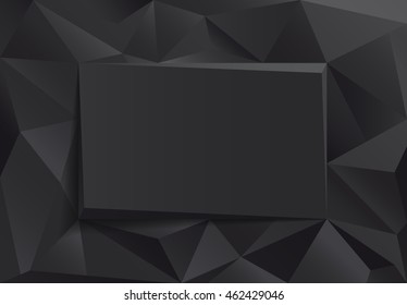 Black design frame. black abstract background