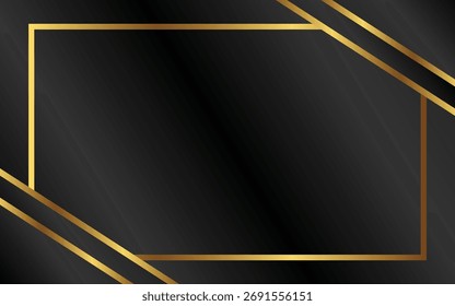Gradação De Design Preto E Plano De Fundo De Quadro Ouro