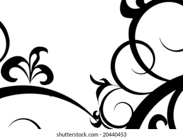 black design ornament isolated on white