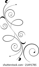 black design ornament isolated on white