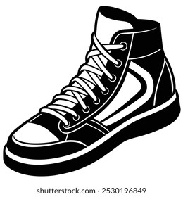 Black design shoes silhouette vector illustration