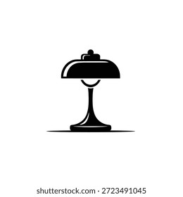 Black desk lamp with adjustable head and round base