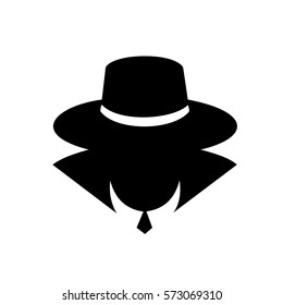 Black Detective Icon Vector