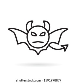 black devil icon- vector illustration