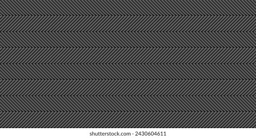 Black diagonal carbon fiber seamless texture pattern vector illustration. Textile fabric, car tuning or cloth macro seamless kevlar crisscross texture background.