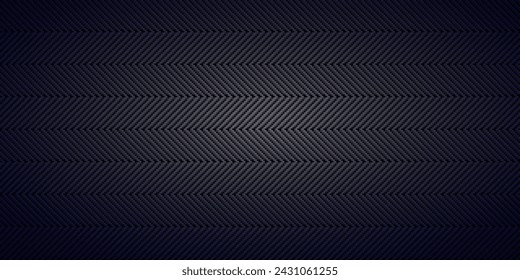 Black diagonal carbon fiber seamless texture background vector illustration. Textile fabric, car tuning or cloth macro kevlar crisscross texture background.