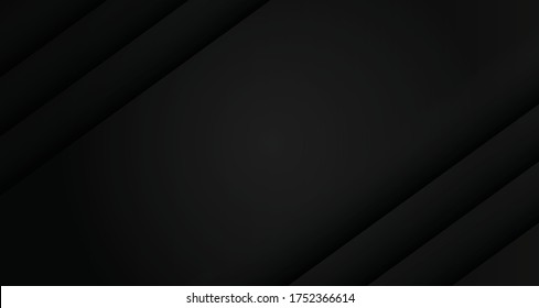 Black diagonal lines background, Dark abstract background, vector illustration.