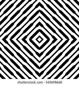 Black diagonal lines on white background. Striped wallpaper. Seamless surface pattern design with symmetrical linear ornament. Stripes motif. Digital paper for textile print, page fill. Vector op art
