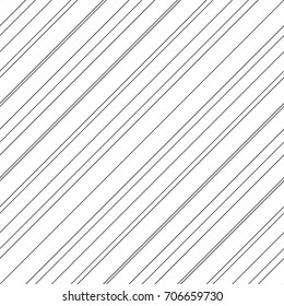 Black diagonal lines. Striped wallpaper. Seamless surface pattern design with symmetrical linear ornament. Stripes motif. Digital paper for page fills, web designing, textile print. Vector art.