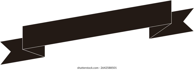 Black Diagonal Ribbon Frame Illustration