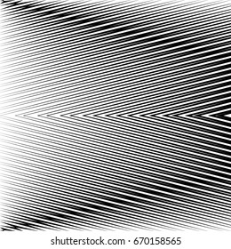 Black diagonal sharp lines abstract background. Surface pattern design with linear ornament. Stripes motif. Image with slanted rays. Digital paper, web design, textile print. Vector art illustration