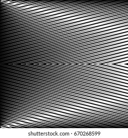 Black diagonal sharp lines abstract background. Surface pattern design with linear ornament. Stripes motif. Image with slanted rays. Digital paper, web design, textile print. Vector optical art image.