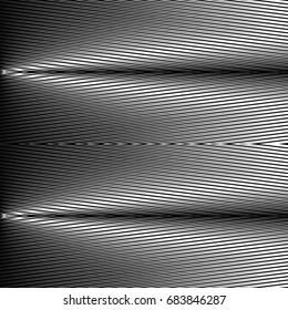 Black diagonal sharp lines abstract background. Surface pattern design with linear ornament. Stripes motif. Image with slanted rays. Digital paper with zigzag. Chevrons image. Vector optical art.