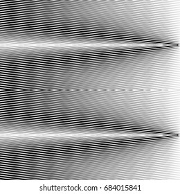 Black diagonal sharp lines abstract background. Surface pattern design with linear ornament. Stripes motif. Image with slanted rays. Digital paper with zigzag. Chevrons image. Vector optical art.