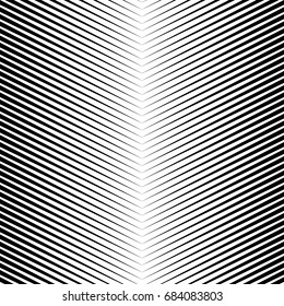 Black diagonal sharp lines abstract background. Seamless surface pattern design with linear ornament. Stripes motif. Image with slanted rays. Hatched illustration. Optical art.