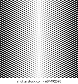 Black diagonal sharp lines abstract background. Seamless surface pattern design with linear ornament. Stripes motif. Image with slanted rays. Striped digital paper. Hatched illustration. Optical art.