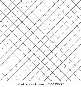 Black diagonal stripes grill on white background. Seamless pattern with white mini blocks ornament on black back. Grid motif. Crossed lines wallpaper. Checkered image. Digital paper for print. Vector.