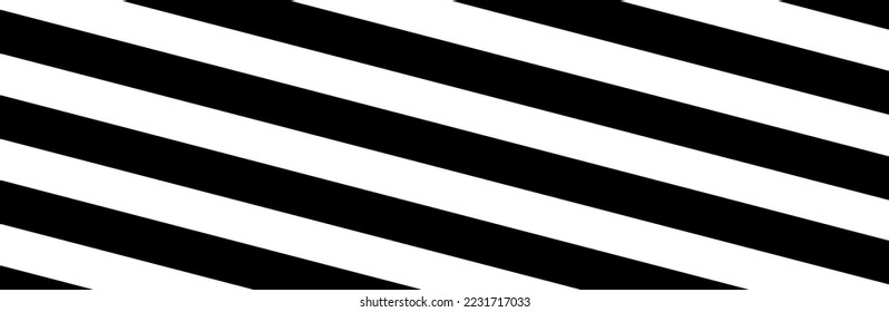 Schwarze diagonale Streifen auf weißem Hintergrund. Gerade Linien Muster für Hintergrund und Bildschirmhintergrund. Realistische Linien mit wiederholter Streifen Textur. Einfaches geometrischer Hintergrund, Vektorgrafik