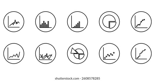 black diagram icon pack illustration