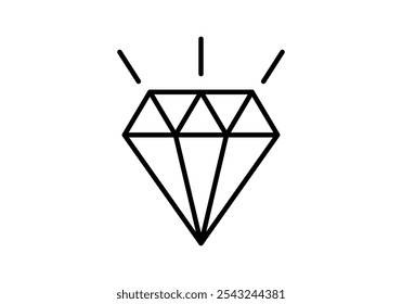 Black diamond icon with reflection