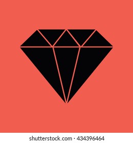 Black diamond icon vector illustration