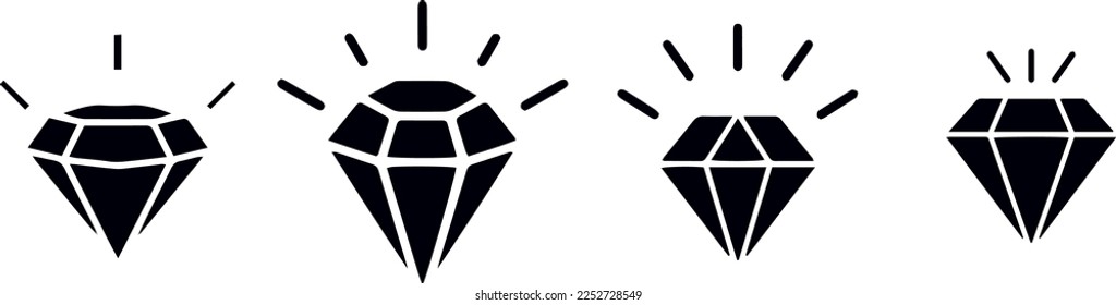 black diamond icons vector design 