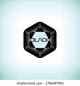 Forma de diseño del logotipo del diamante negro
