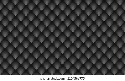 Black diamond pattern seamless overlapping. Seamless geometric. Vector illustration.