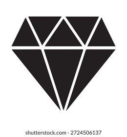 Símbolo de icono de forma de diamante negro
