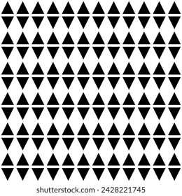 Black diamond shape seamless pattern on white background vector. Triangle rhombus repeating pattern design. Wall and floor ceramic tiles pattern.