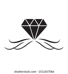 black diamond, vector logo icon